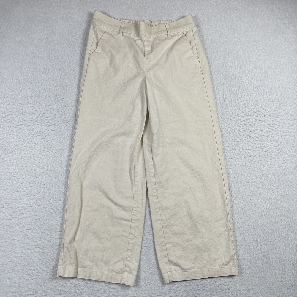 J Crew Pants Womens 4 Wide Leg Cropped‎ Work Lagenlook Beach Vacation Travel
